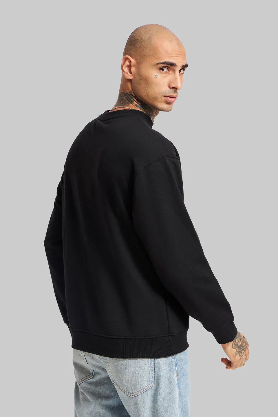 URC Side Print Black Sweatshirt