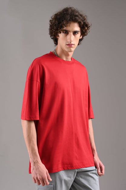 Pack of 4 Baggy T-shirts - White/Lilac/Red/Navy
