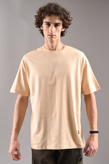 Pack of 4 Oversized T-shirts - Beige/Lilac/Red/Blue