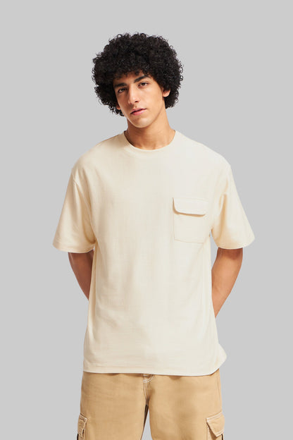 Patch Pocket Light Beige T-shirt