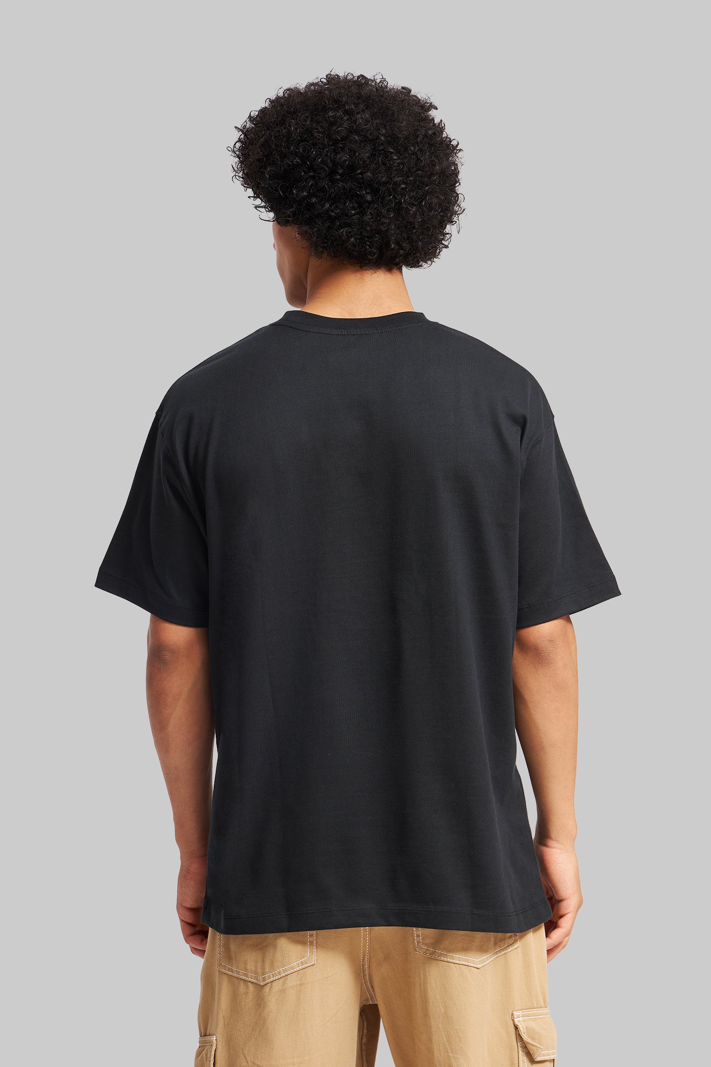 Firerated Black Oversized Fit T-Shirt Men
