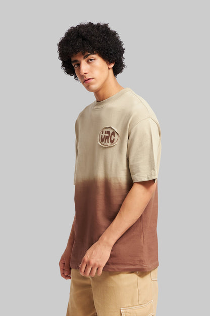URC Badge Brown Ombre Washed T-shirt