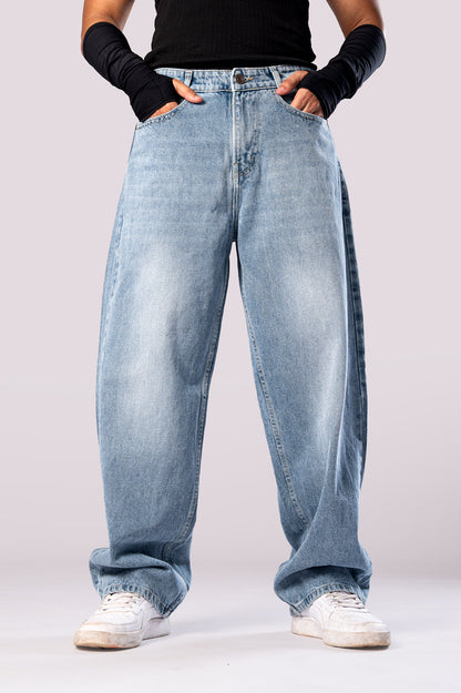 Light Indigo Men's Baggy Jeans