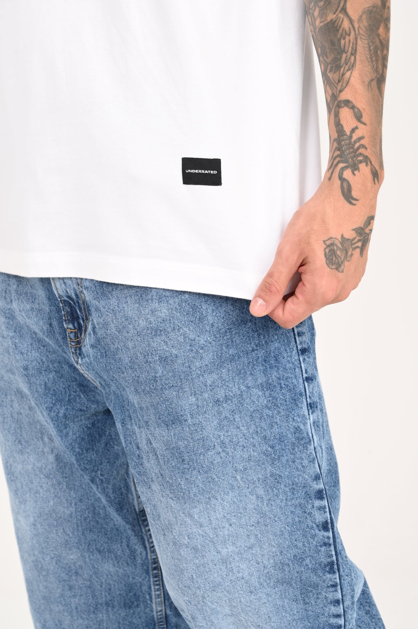 Bold And Brave White Oversized Fit T-Shirt Men