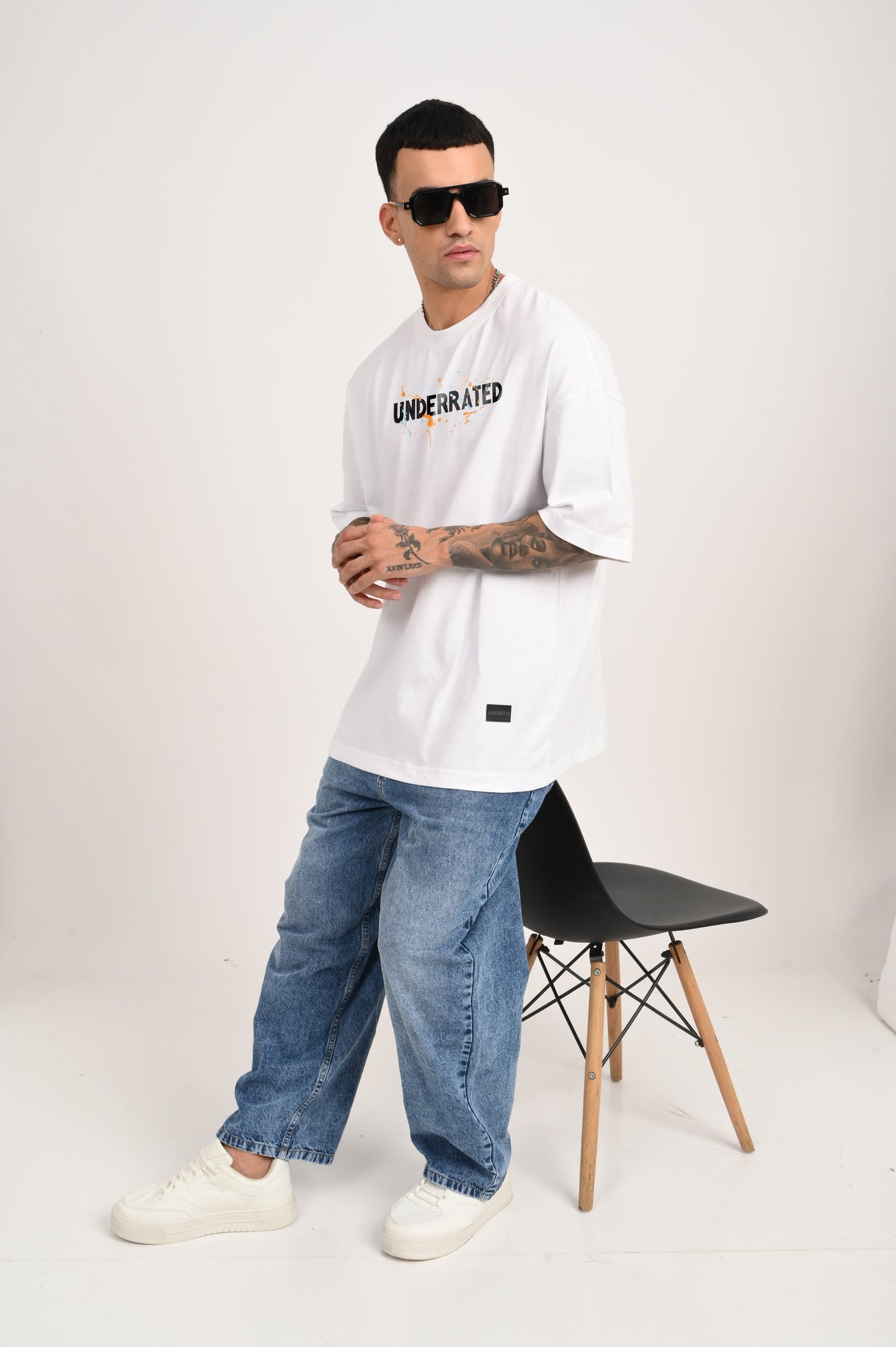 Splashed URC White Baggy T-shirt Men