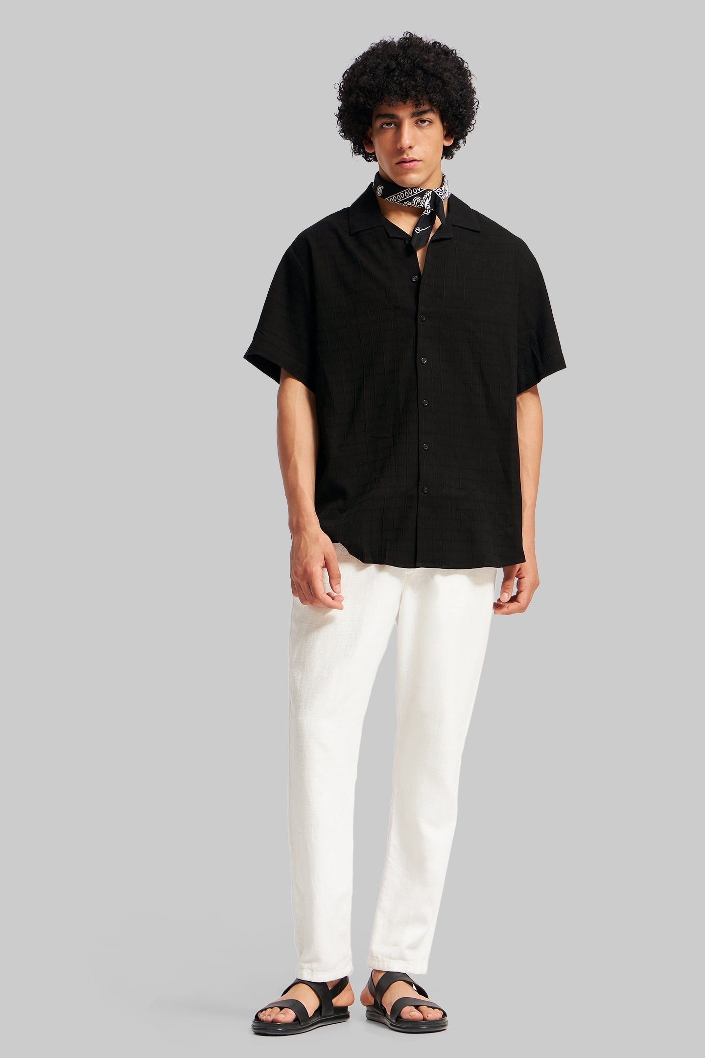 Black Textured Shirt