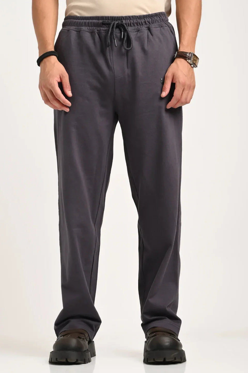 Pack of 3 Men's joggers combo - Ash grey/ Beige/ Black