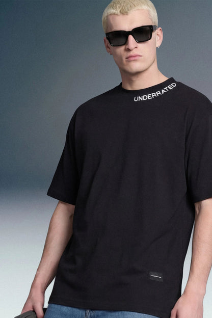 Underrated Curve Black Oversized T-shirt (UNISEX)
