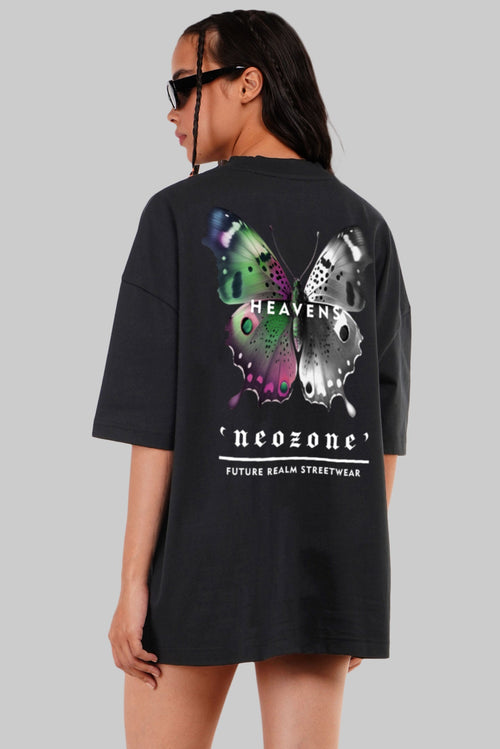Butterfly Heaven Black Baggy Fit T-Shirt Women