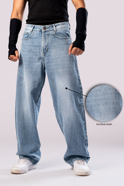 Light Indigo Men's Baggy Jeans