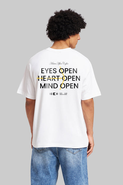 Eyes Open White Oversized Fit T-Shirt Men