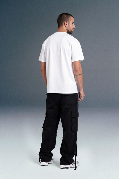 Deep Black Men's Baggy Cargo jeans