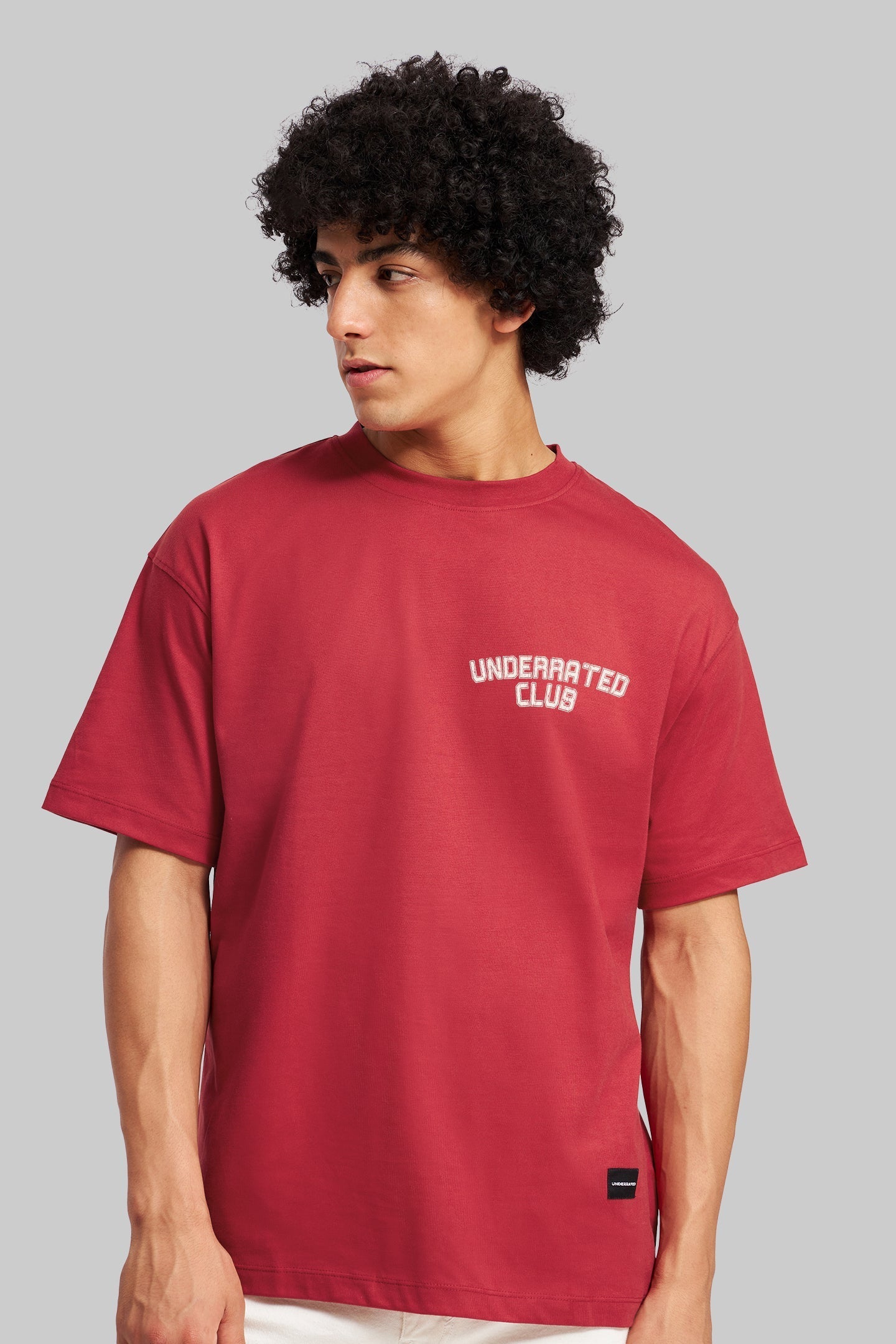 Mic Drop 99 Red Oversized Fit T-Shirt Men