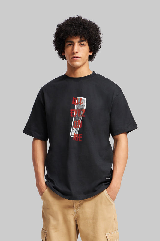 Tupac Eyez On Me Black Oversized Fit T-Shirt Men