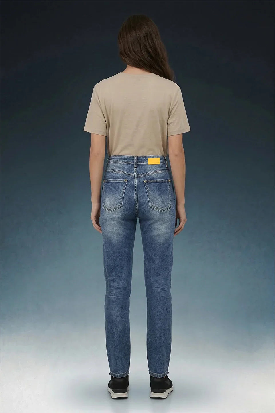 Blue Tinted High Rise Skinny Women Jeans