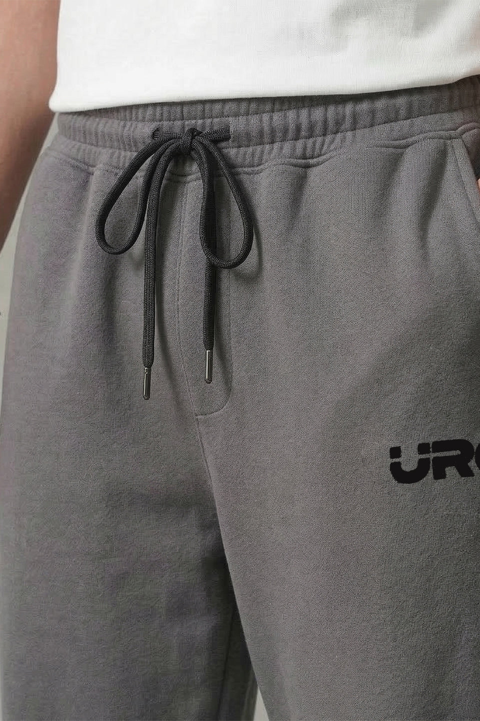 Ash Grey Cotton Joggers