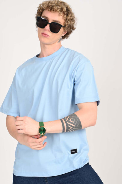 Anchor Sky Blue Oversized Fit T-Shirt Men