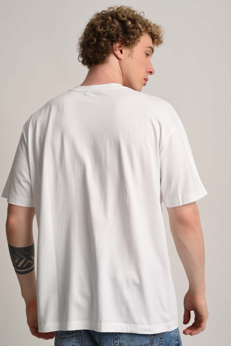 Coastal Leisure White Oversized Fit T-Shirt Men