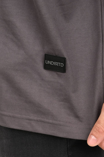 Wander Postcard Dark Grey Baggy Fit T-Shirt Men