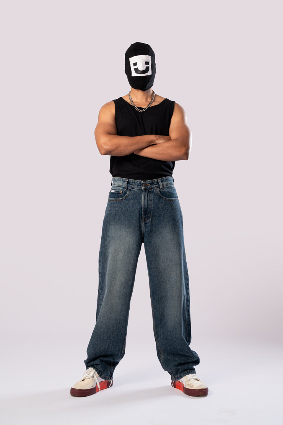 Vintage Blue Men's Baggy Fit Jeans