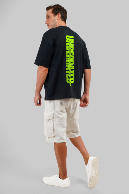 Underrated Green Black Baggy Fit T-Shirt Men
