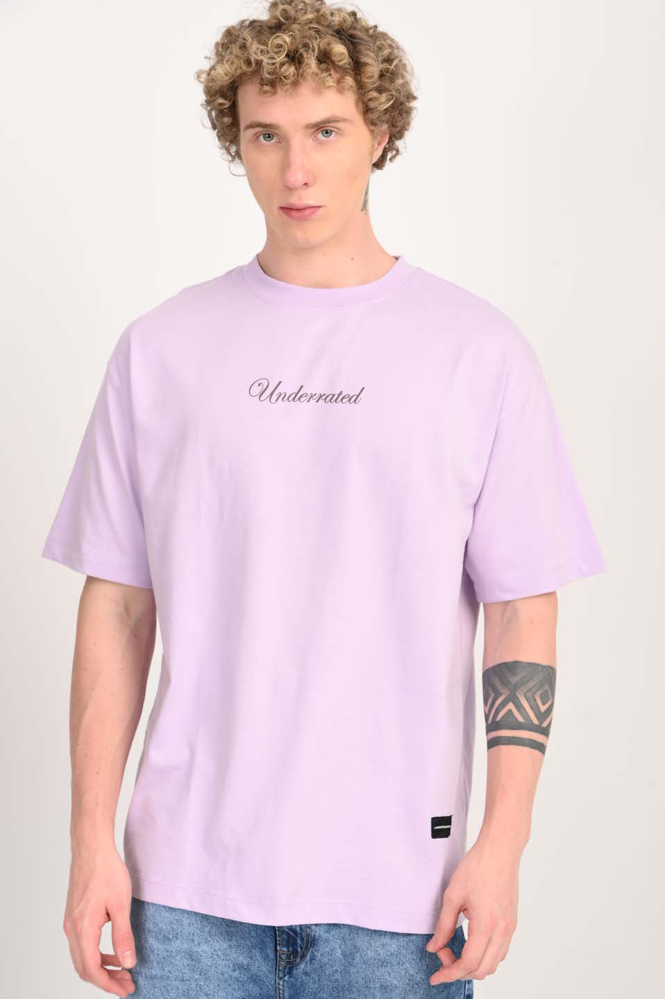 Redefining Style Lavender Oversized Fit T-Shirt Men