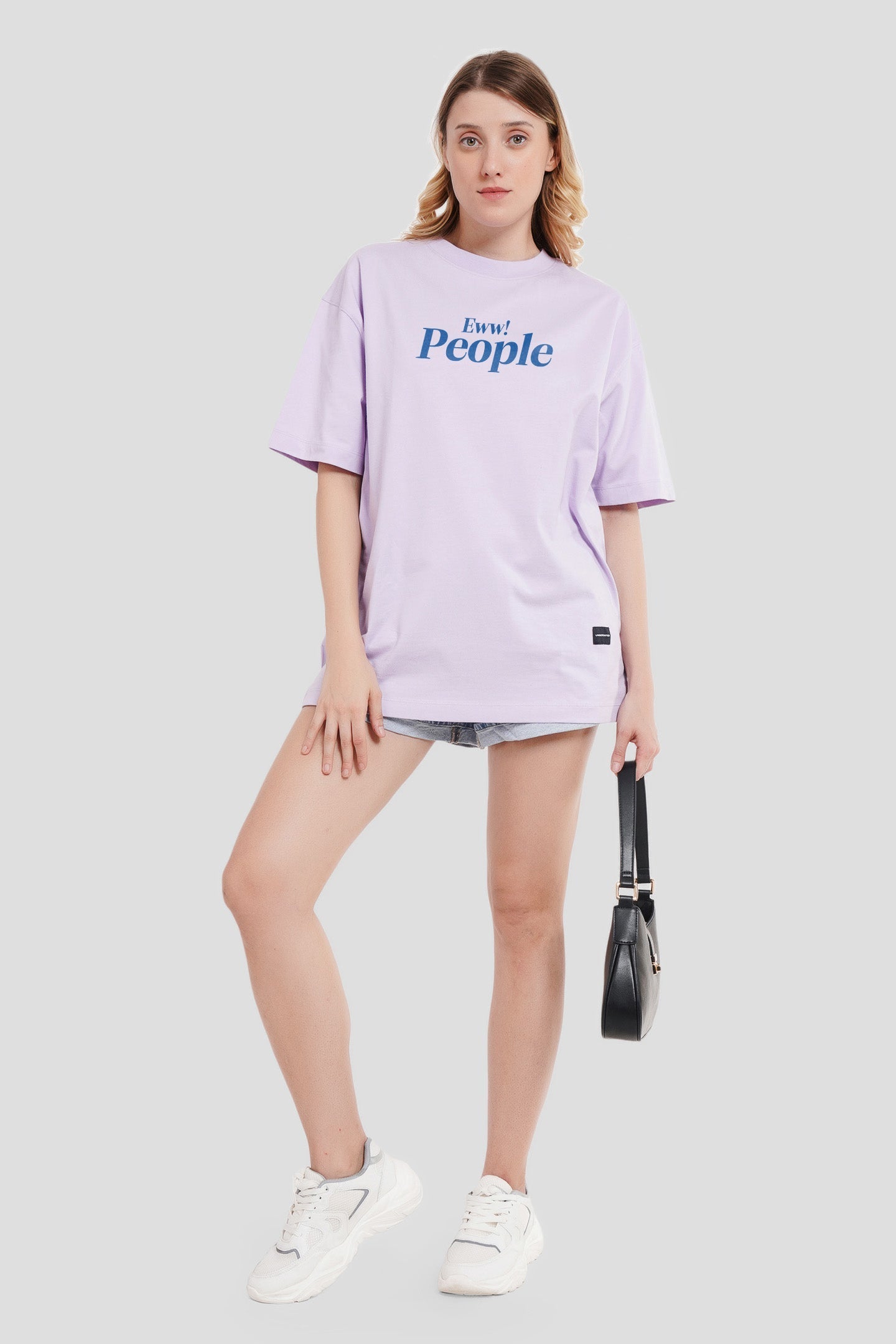 Eww! People Lavender Oversized Fit T-Shirt Women