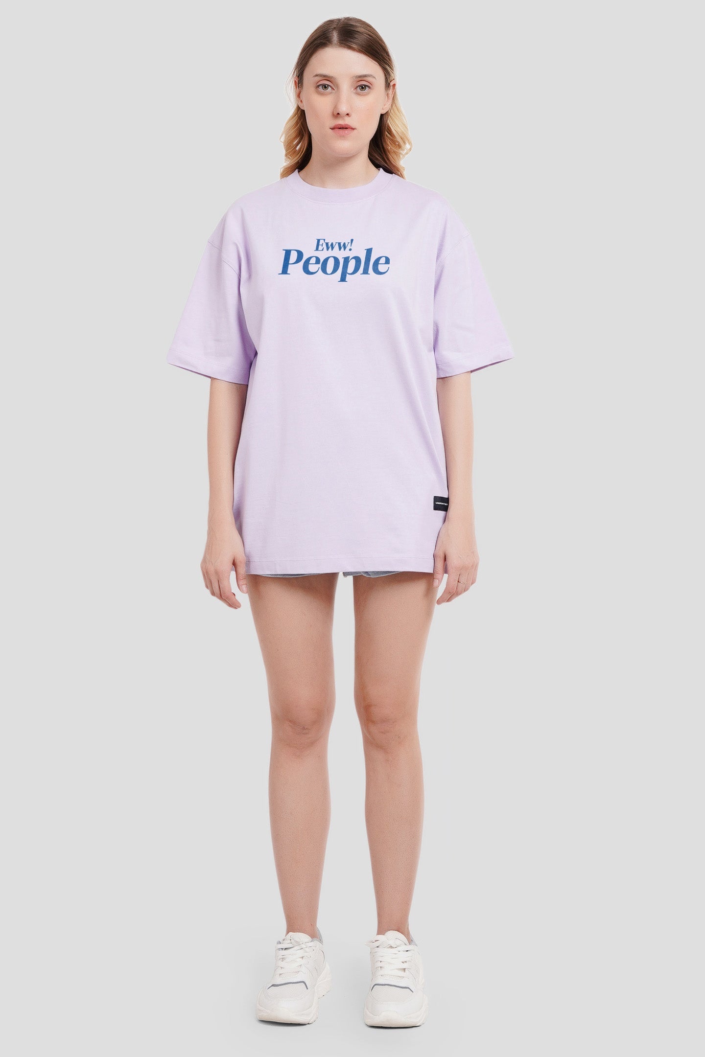 Eww! People Lavender Oversized Fit T-Shirt Women