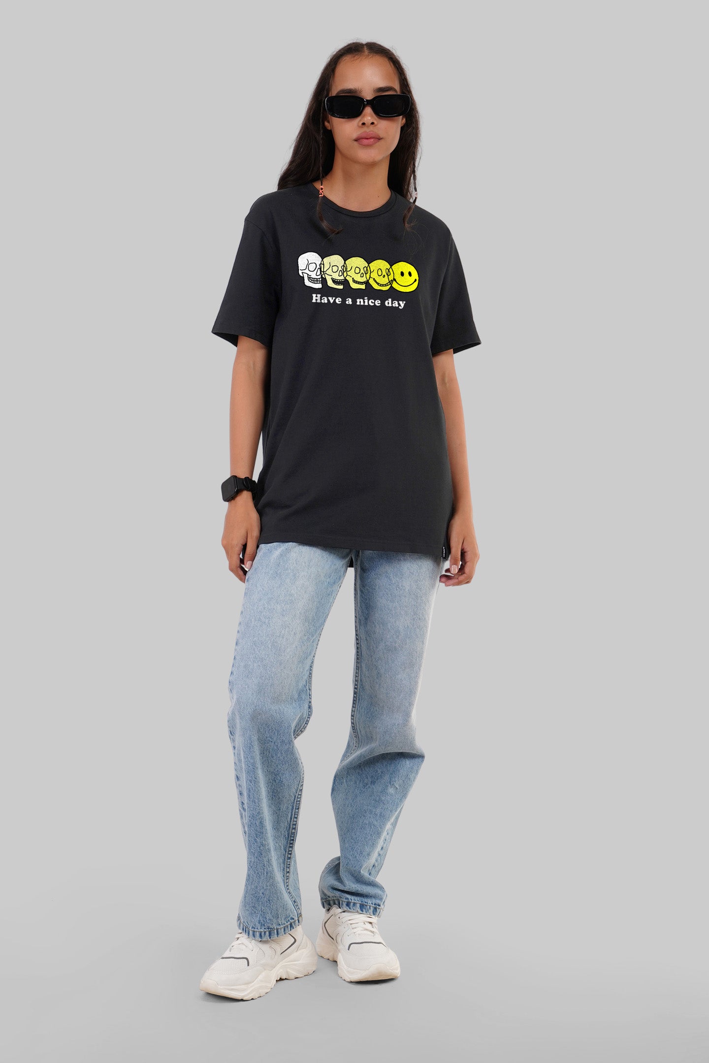 Have A Nice Day Black Boyfriend Fit T-Shirt Women