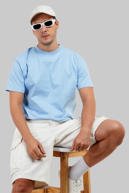 Pack of 5 Oversized Fit T-shirts - Blue/Grey/Red/Beige/Lilac