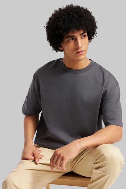 Pack of 3 Oversized Fit T-shirts - Blue/Grey/Navy
