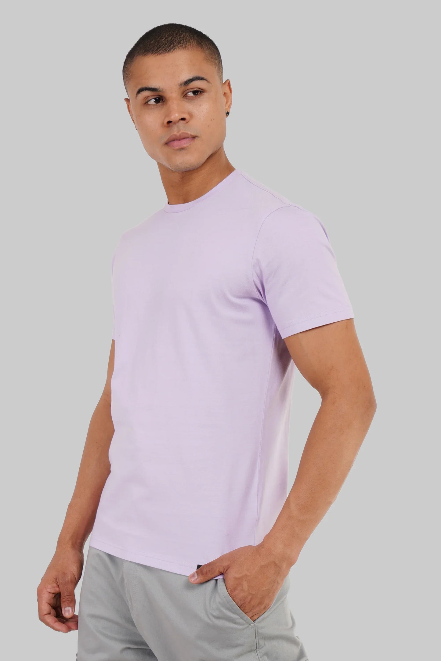 Pack of 4 Regular Fit T-shirts - Red/Lilac/Green/Beige