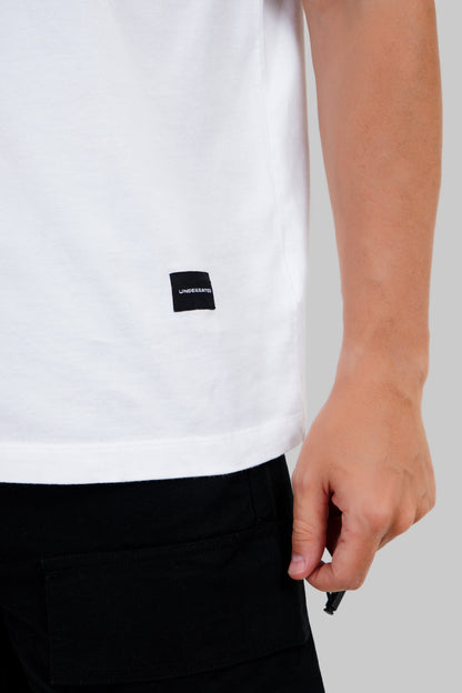 Illuminati Fire White Oversized Fit T-Shirt Men