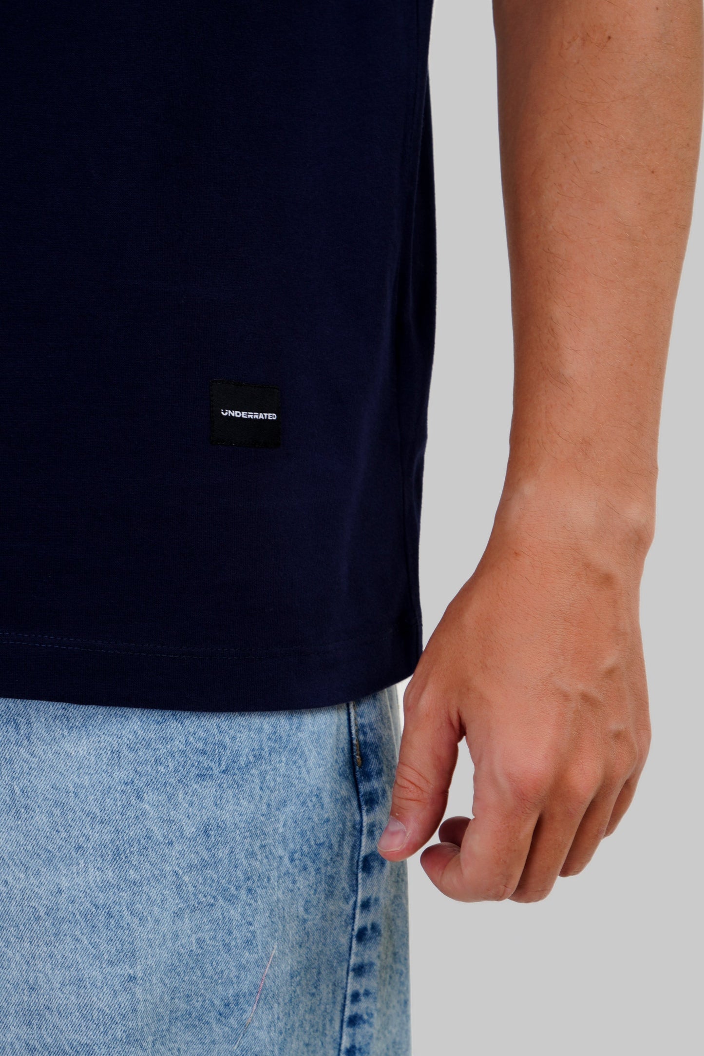 Nice Navy Blue Oversized Fit T-Shirt Men