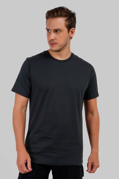 Pack of 4 Regular T-shirts - Beige/Blue/Navy/Black