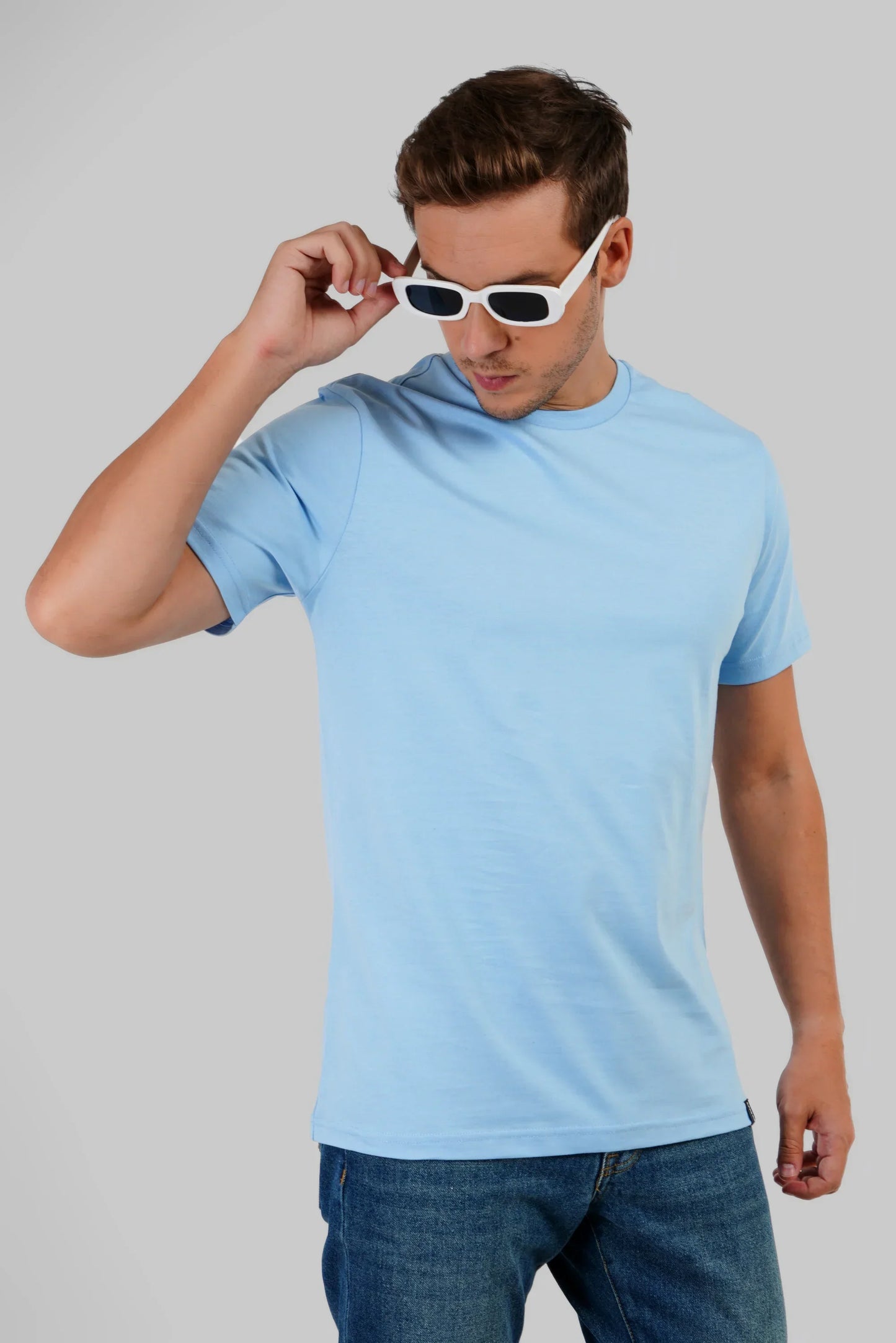 Pack of 4 Regular Fit T-shirts - Green/White/Black/Blue