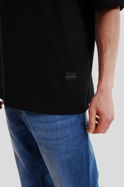 Blueberries Black Baggy Fit T-Shirt Men