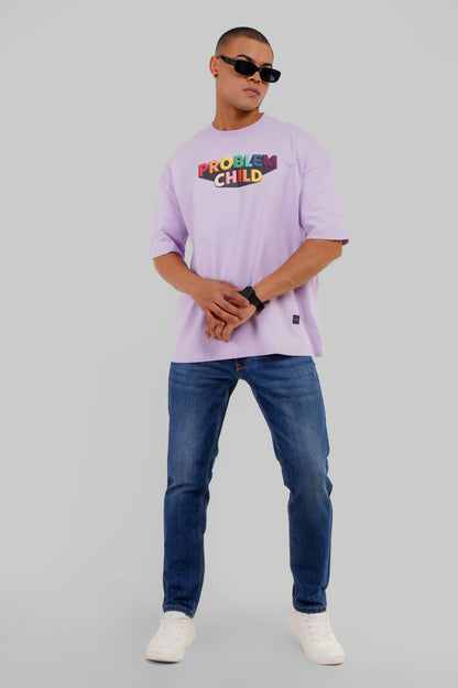 Problem Child Lavender Baggy Fit T-Shirt Men