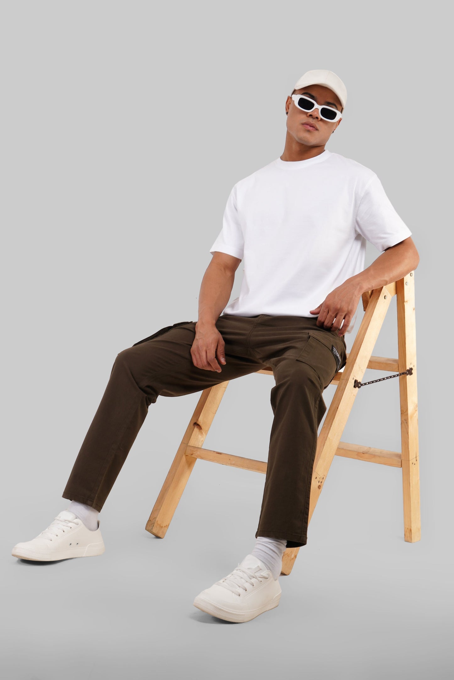 Warriors Way White Oversized Fit T-Shirt Men