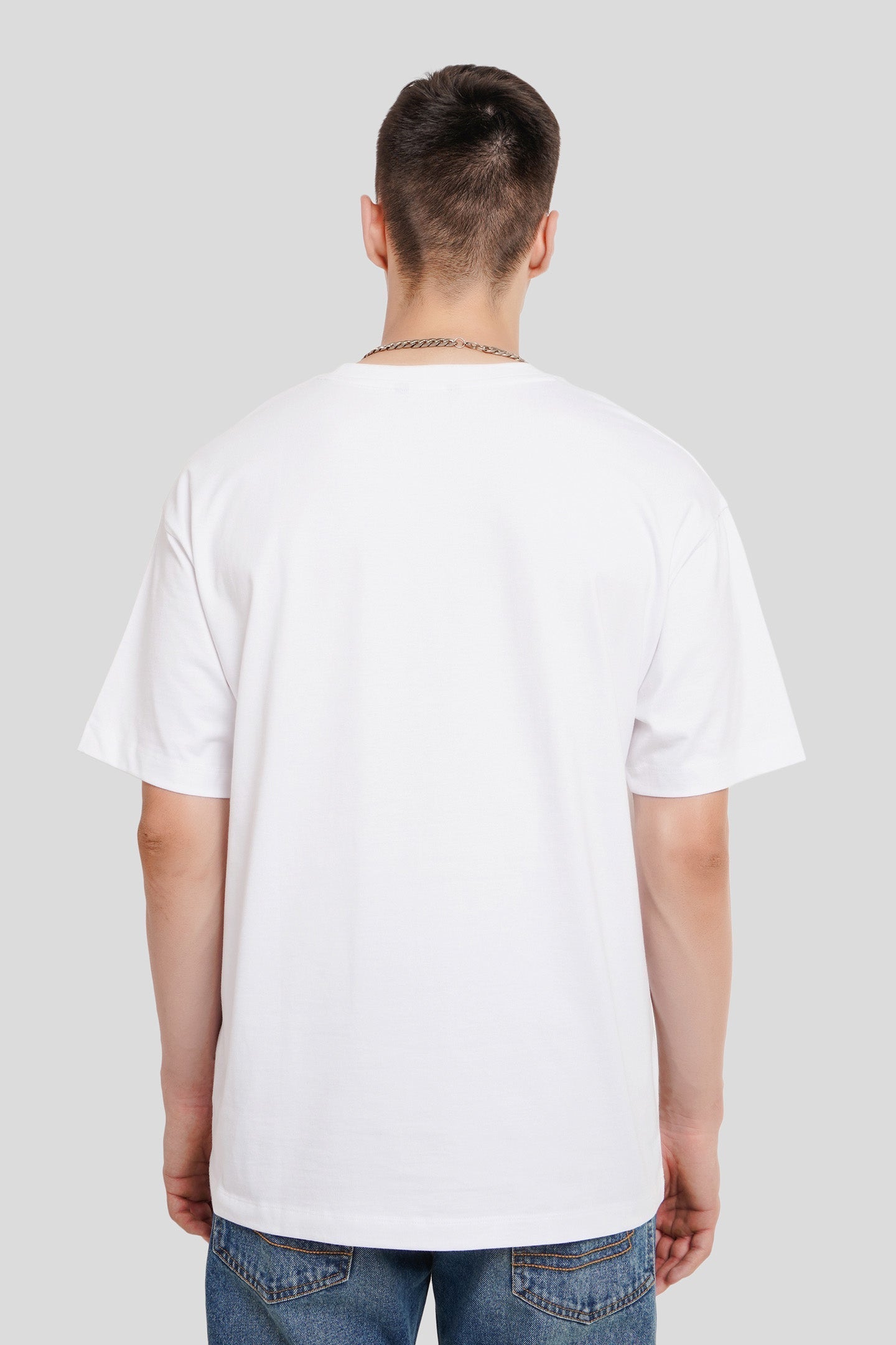 URC Tag White Oversized Fit T-Shirt Men