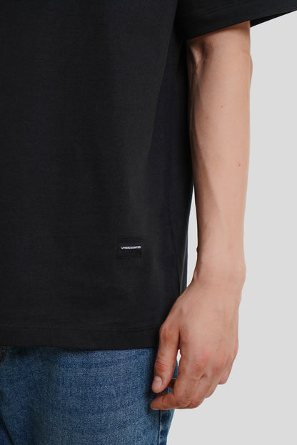 Full Throttle Race Black Oversized Fit T-Shirt Men