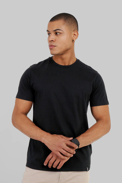 Pack of 3 Regular Fit T-shirts - Green/Lilac/Black