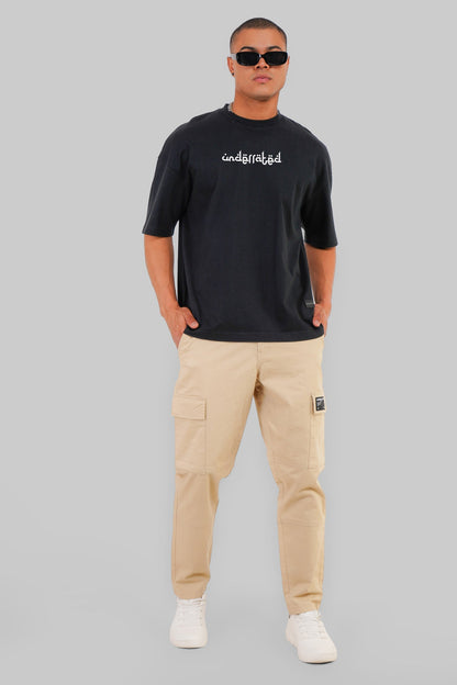 Urban Arabic Vibe Black Baggy Fit T-Shirt Men