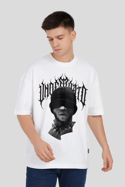 Underrated Hip Hop White Baggy Fit T-Shirt Men