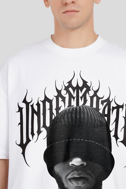 Underrated Hip Hop White Baggy Fit T-Shirt Men