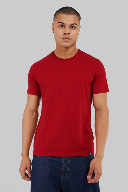 Pack of 4 Regular Fit T-shirts - Grey/Green/White/Red