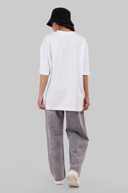 Money Golden Power White Baggy Fit T-Shirt Women