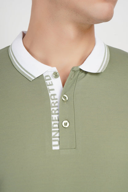Men's Polo Neck T-shirt Combo - Pack of 2 Underrated Essentials - Black and Green