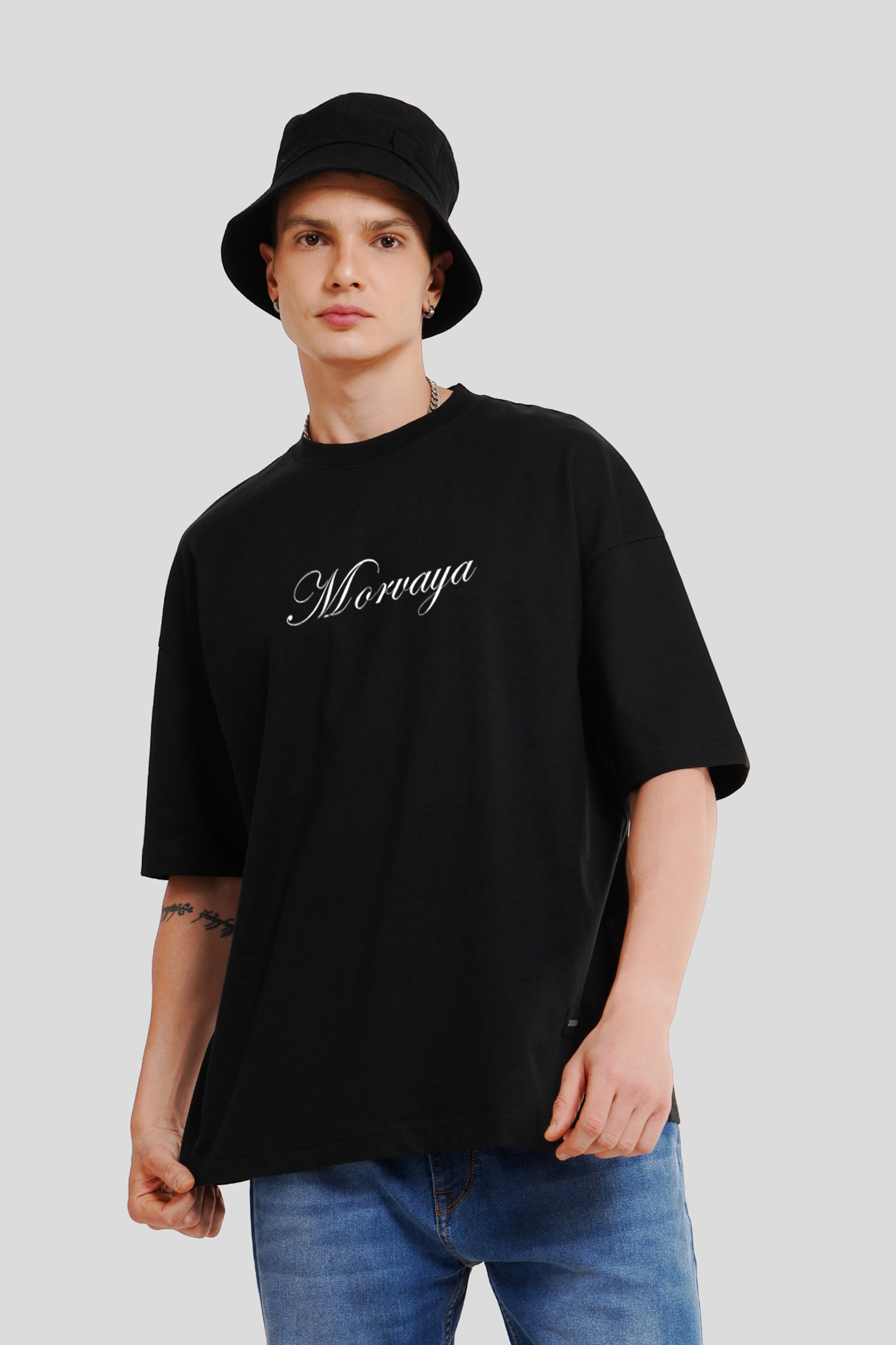 Blueberries Black Baggy Fit T-Shirt Men