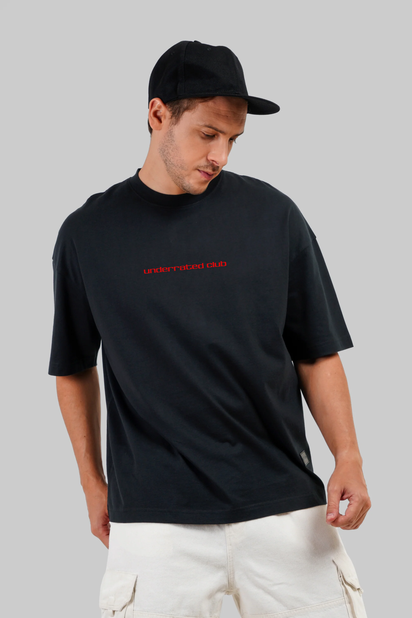Chrome Head Black Baggy Fit T-Shirt Men